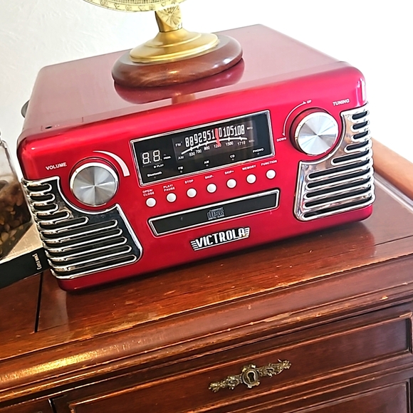 Other Retro Look Victrola Record Playercd Playerfm Stereobluetooth